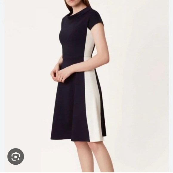 Hobbs Dresses Hobbs London Lenora Dress Sz 4 Navy/White Elegant Classy Hourglass - Picture 1 of 14